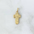 Pendant Cross Face Christ 0.85gr / 2.5cm / Smooth 18K Yellow Gold *
