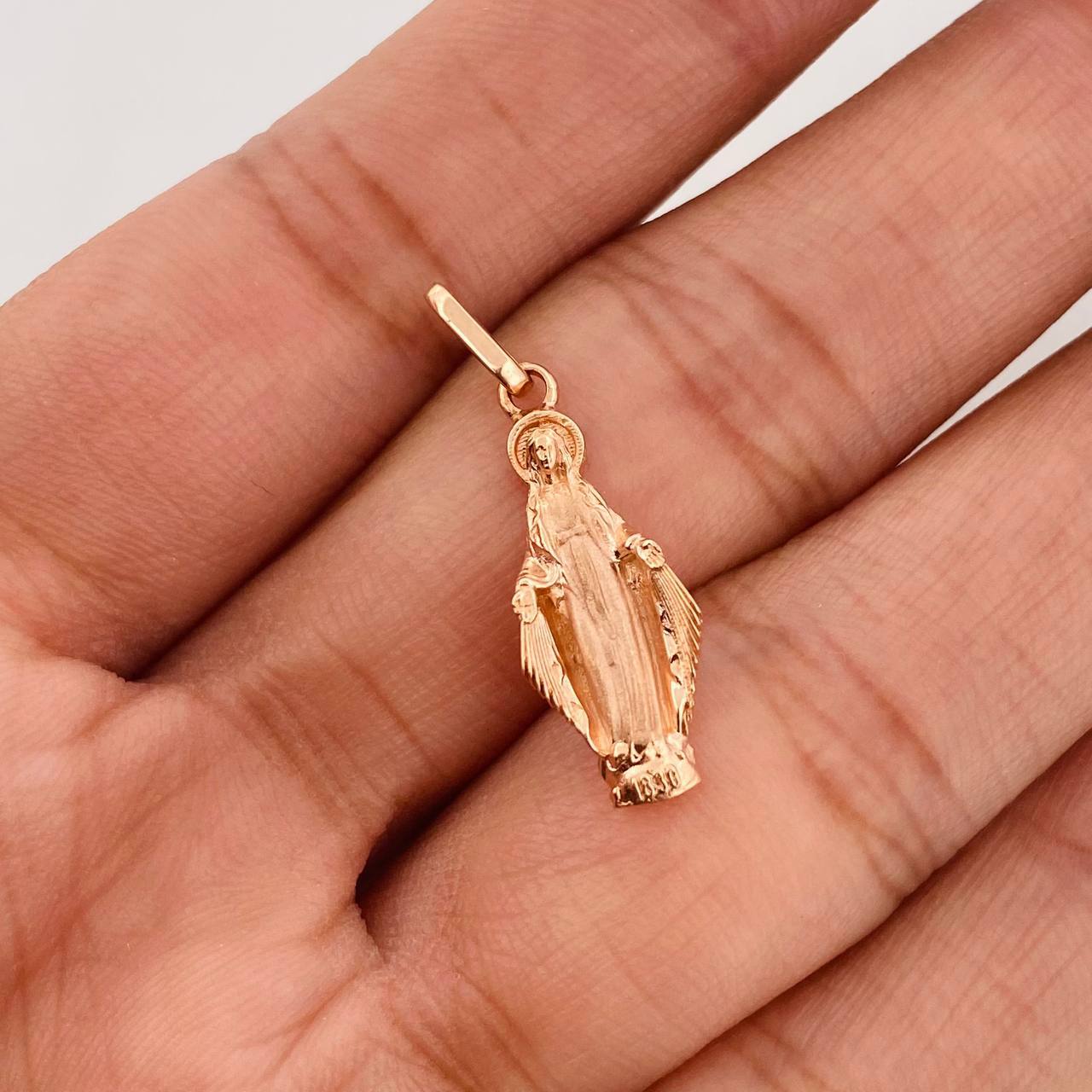 Dije Virgen Milagrosa 2.25g / 1 in Oro Rosa 18K