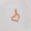 Dije Silueta Corazón 1.55g / 1 in Oro Rosa 18K