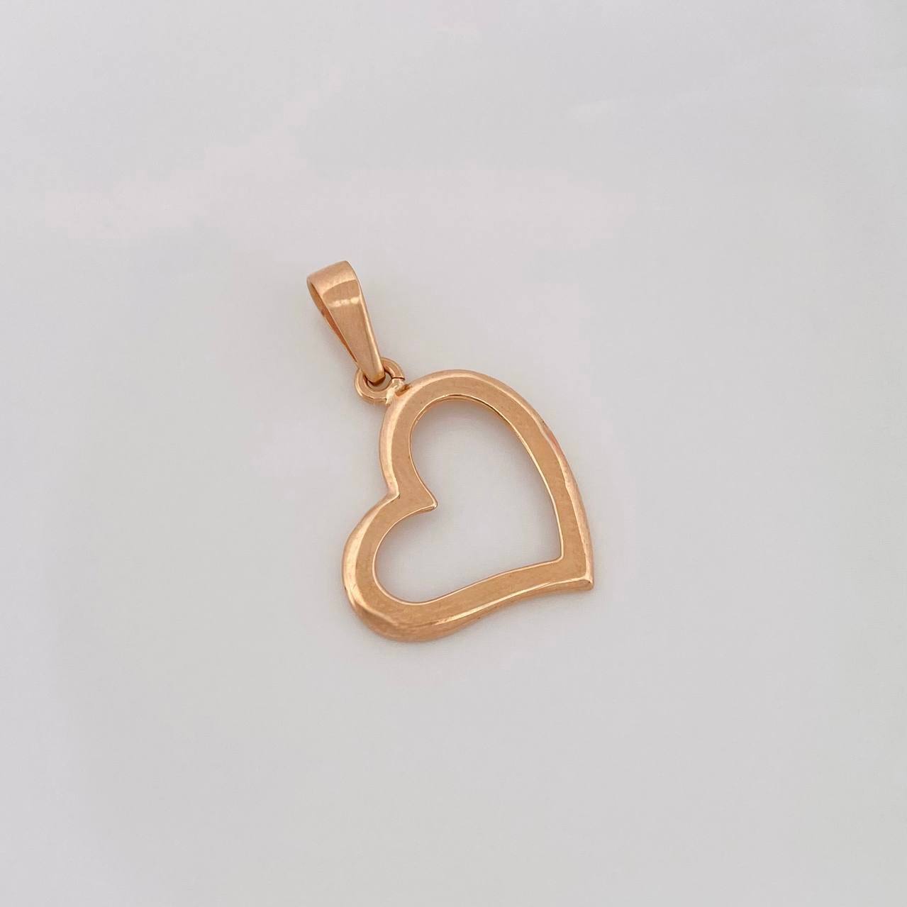 Dije Silueta Corazón 1.55g / 1 in Oro Rosa 18K