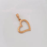 Dije Silueta Corazón 1.55g / 1 in Oro Rosa 18K