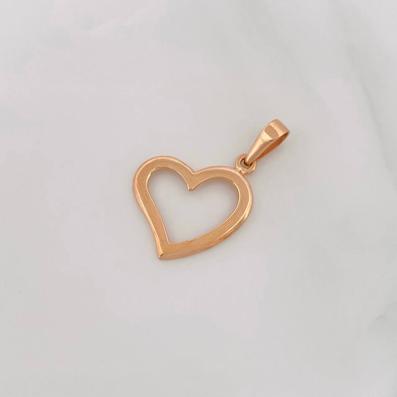 Dije Silueta Corazón 1.55g / 1 in Oro Rosa 18K