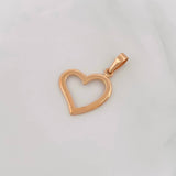 Dije Silueta Corazón 1.55g / 1 in Oro Rosa 18K