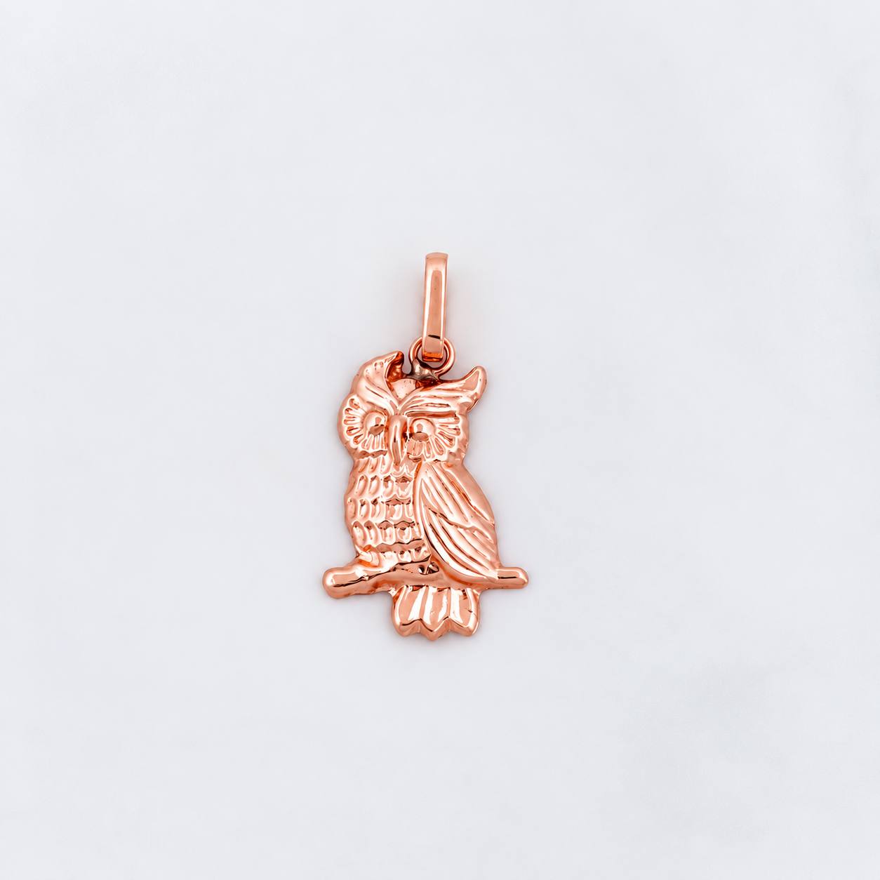 Pendant Owl 0.8g / 1 in Rose Gold 18K