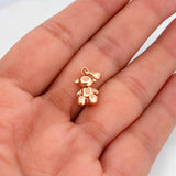 Dije Oso 2g / 1/2 in Oro Rosa 18K