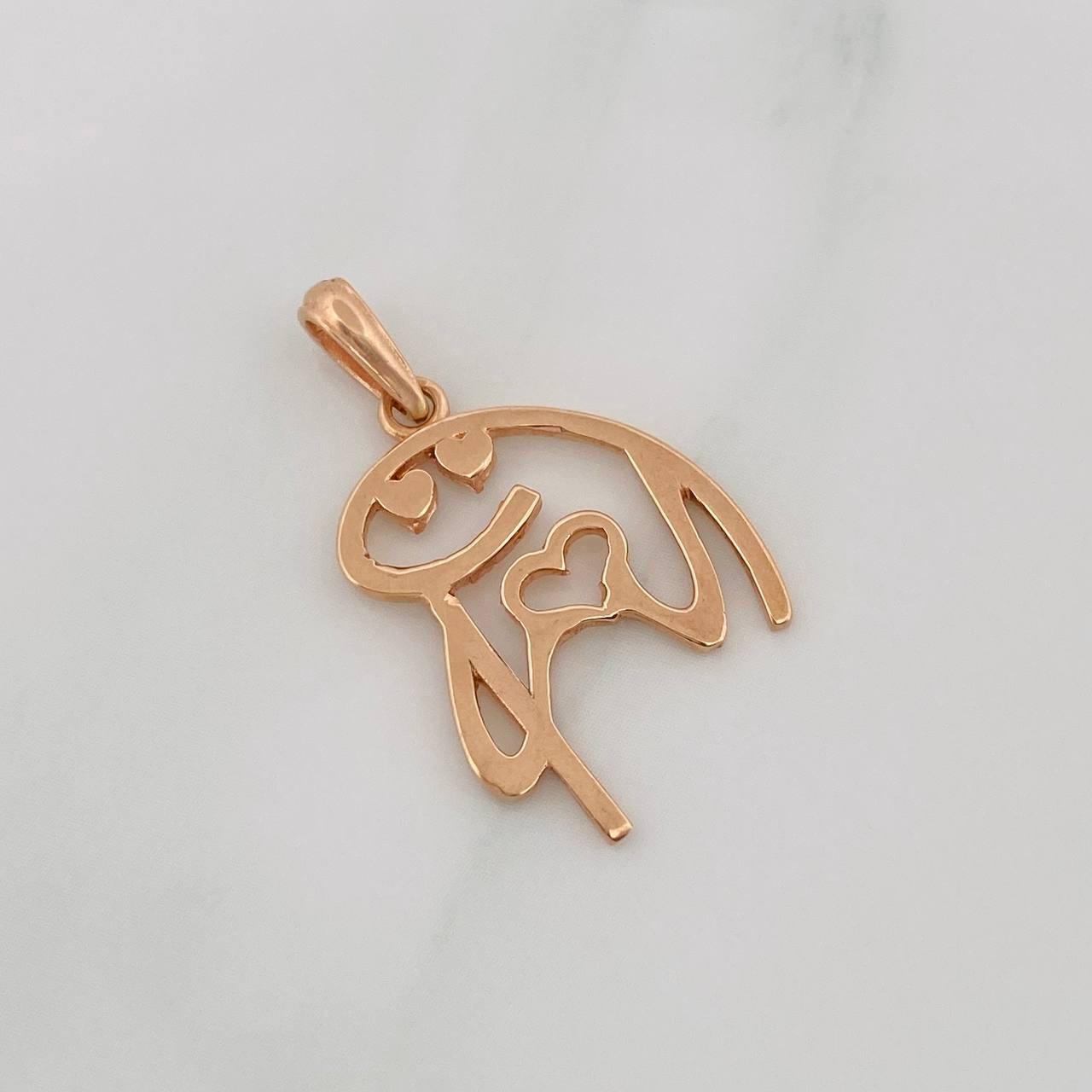 Pendant Flork 2.1g / 1 in Rose Gold 18K