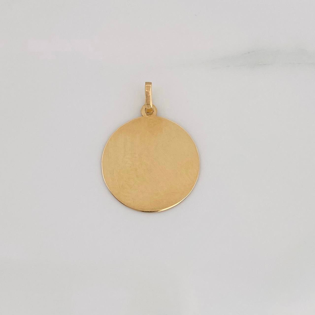 Pendant Circle Plate 1.05g / 3/4 in Yellow Gold 18K