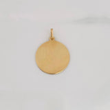 Pendant Circle Plate 1.05g / 3/4 in Yellow Gold 18K