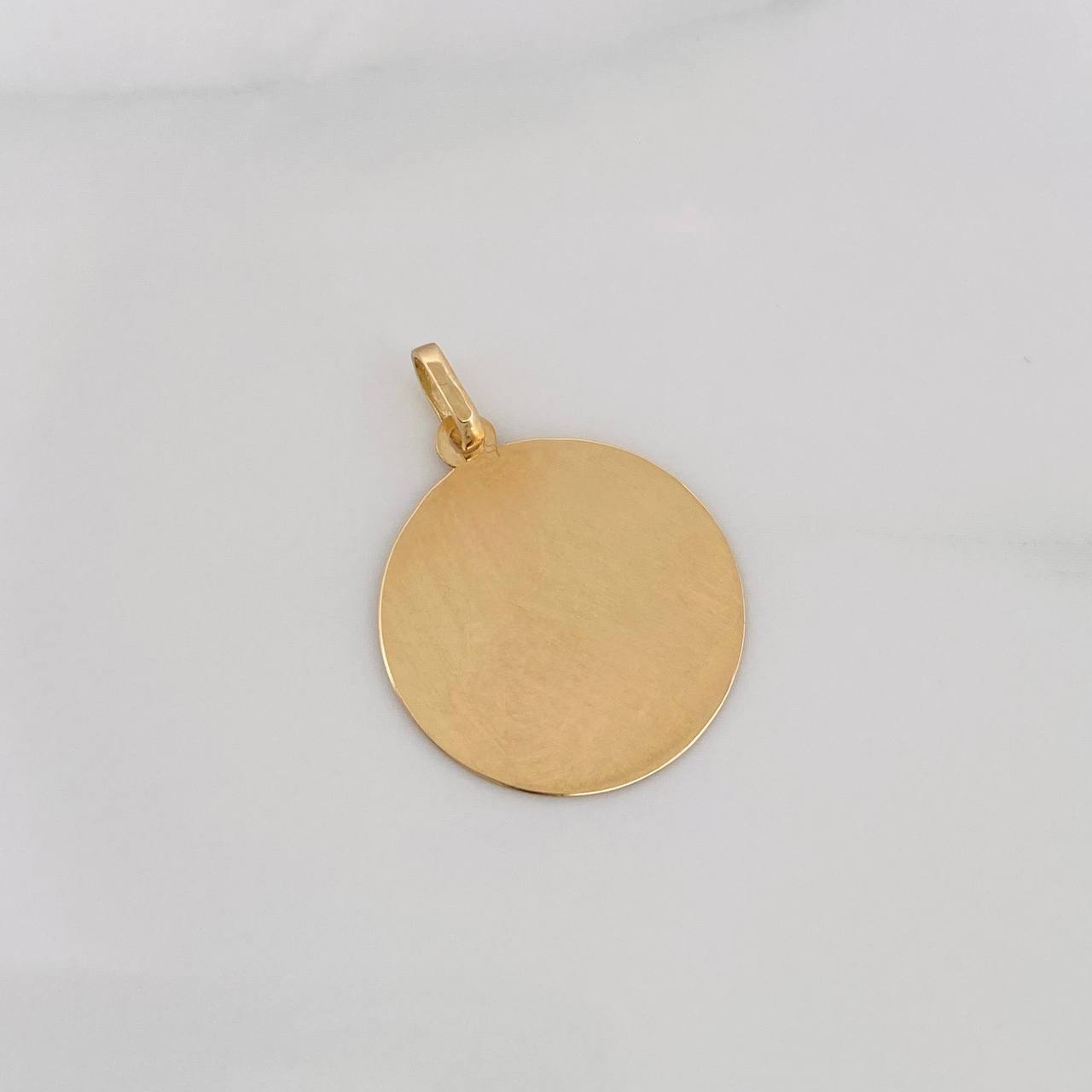 Pendant Circle Plate 1.05g / 3/4 in Yellow Gold 18K