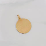 Pendant Circle Plate 1.05g / 3/4 in Yellow Gold 18K