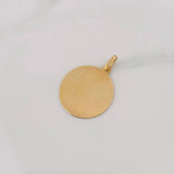 Dije Placa Circulo 1.1g / 1 in Oro Amarillo 18K