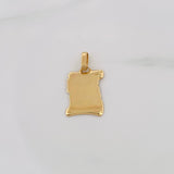 Dije Placa Pergamino 1.65g / 1 in Oro Amarillo 18K
