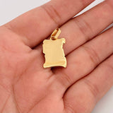 Dije Placa Pergamino 1.65g / 1 in Oro Amarillo 18K