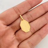 Pendant Octagonal Plate 2.2g / 1 in Yellow Gold 18K