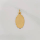 Oval Plate Pendant 0.85g / 1 in Yellow Gold 18K