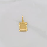 Dije Placa Pergamino 0.85g / 3/4 in Oro Amarillo 18K