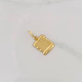 Dije Placa Pergamino 0.85g / 3/4 in Oro Amarillo 18K