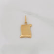 Dije Placa Pergamino 1.1g / 1 in Oro Amarillo 18K