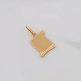 Dije Placa Pergamino 1.1g / 1 in Oro Amarillo 18K