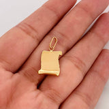 Dije Placa Pergamino 1.1g / 1 in Oro Amarillo 18K