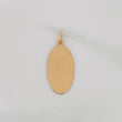 Pendant Oval Plate 0.75g / 1 in Yellow Gold 18K