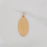 Pendant Oval Plate 0.75g / 1 in Yellow Gold 18K