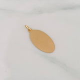 Pendant Oval Plate 0.75g / 1 in Yellow Gold 18K
