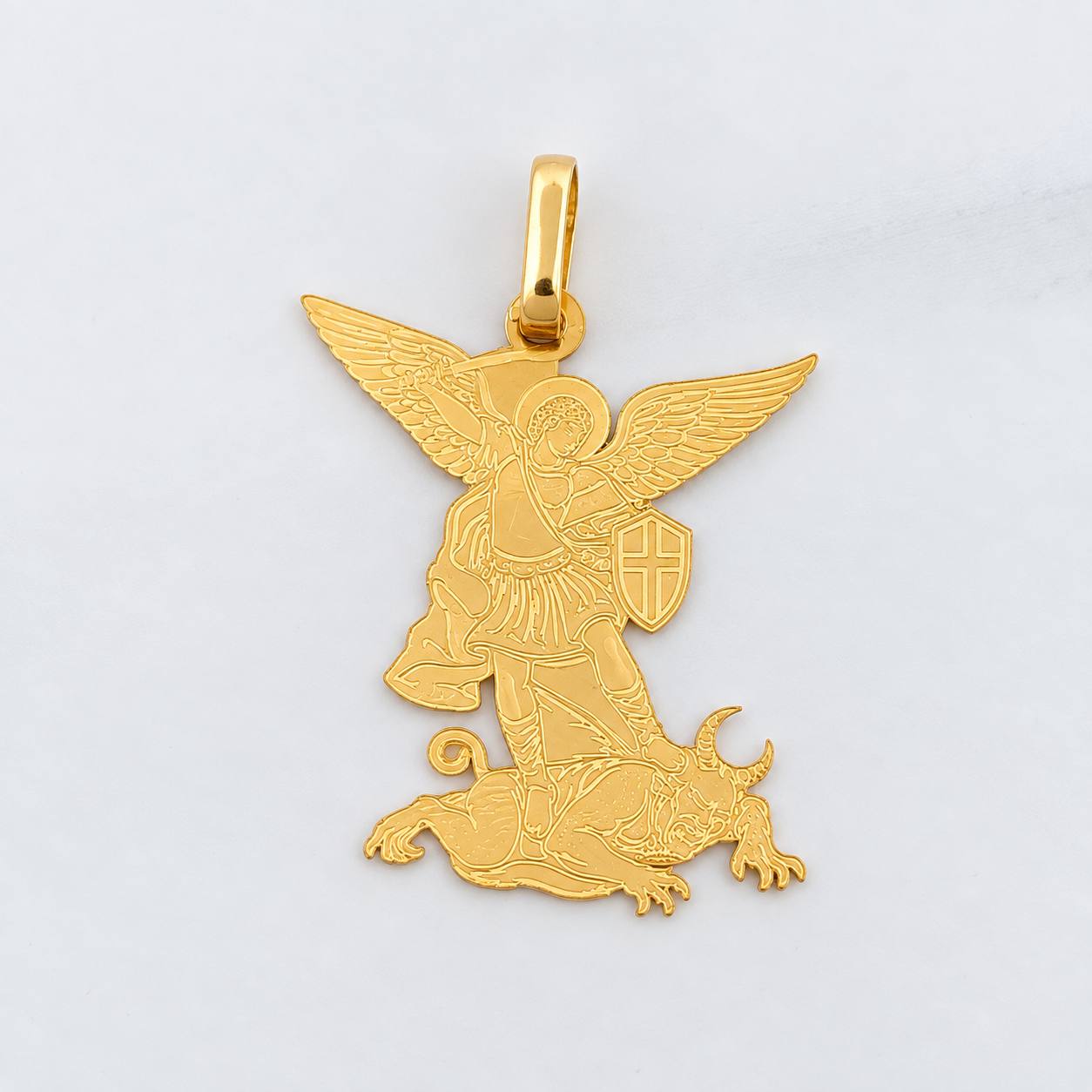 Dije San Miguel Arcangel 1g / 1 in Oro Amarillo 18K