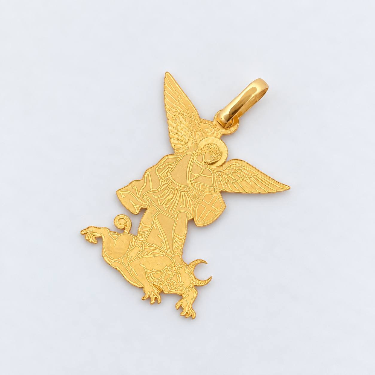 Dije San Miguel Arcangel 1g / 1 in Oro Amarillo 18K