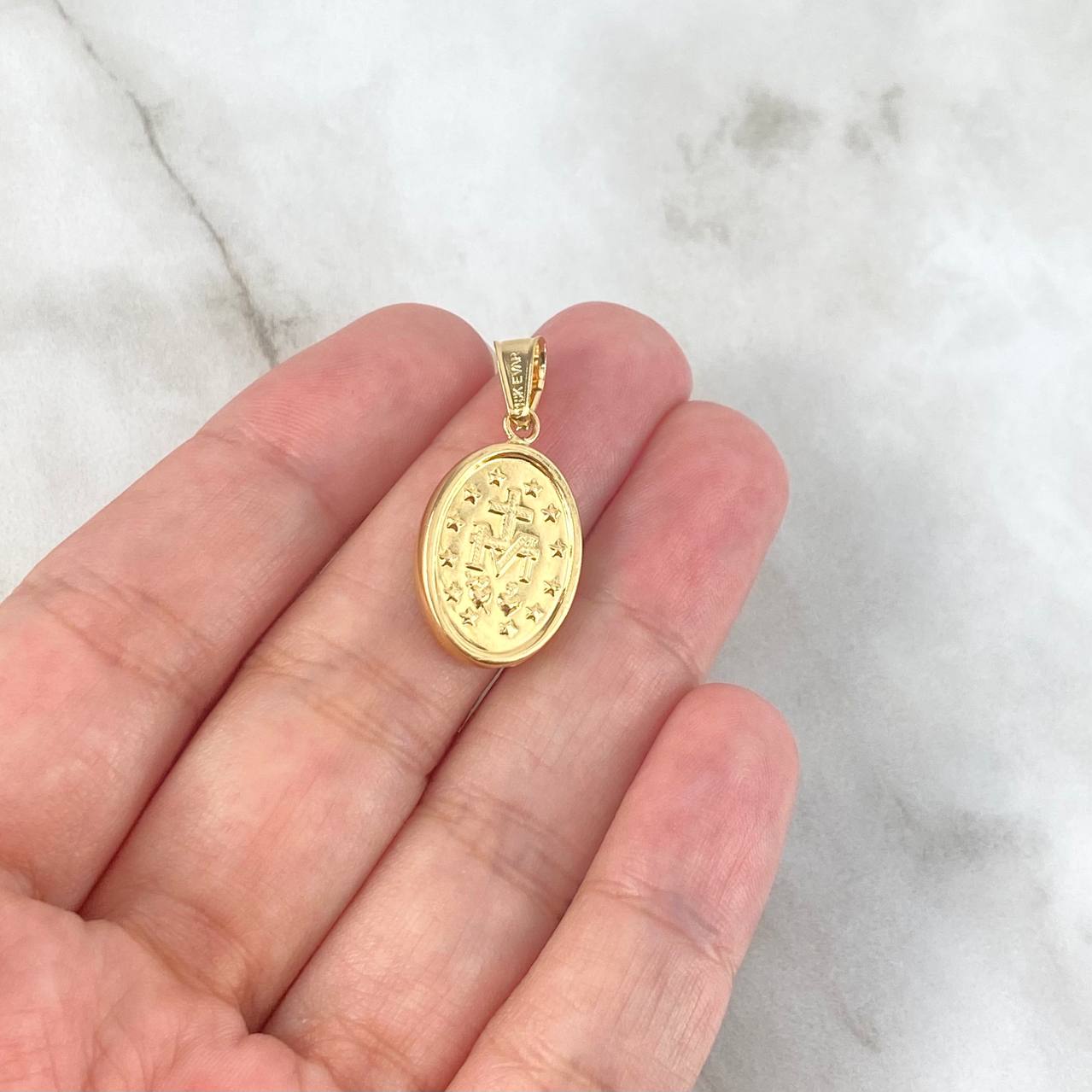 Dije Virgen Milagrosa 1.65gr / 1 1/4 in / Oro Amarillo 18K *