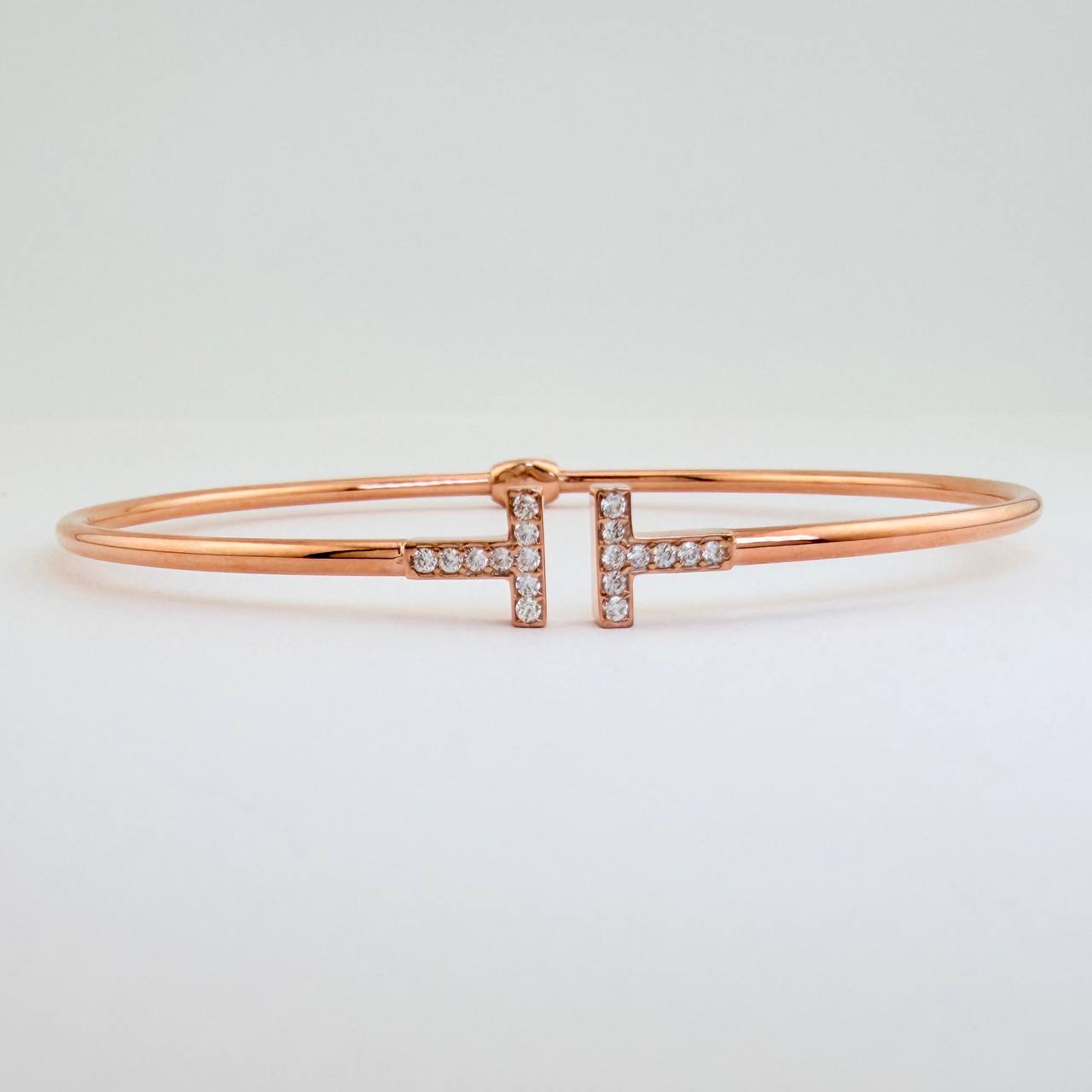 Hoop Bracelet T 4.7gr / 7 in / 2mm Rose Gold +4 18K %