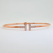 Hoop Bracelet T 4.7gr / 7 in / 2mm Rose Gold +4 18K %