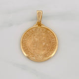 Pendant Medal of Saint Benedict 14.55g / 1 1/2 in 18K Yellow Gold