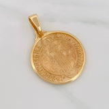 Pendant Medal of Saint Benedict 14.55g / 1 1/2 in 18K Yellow Gold