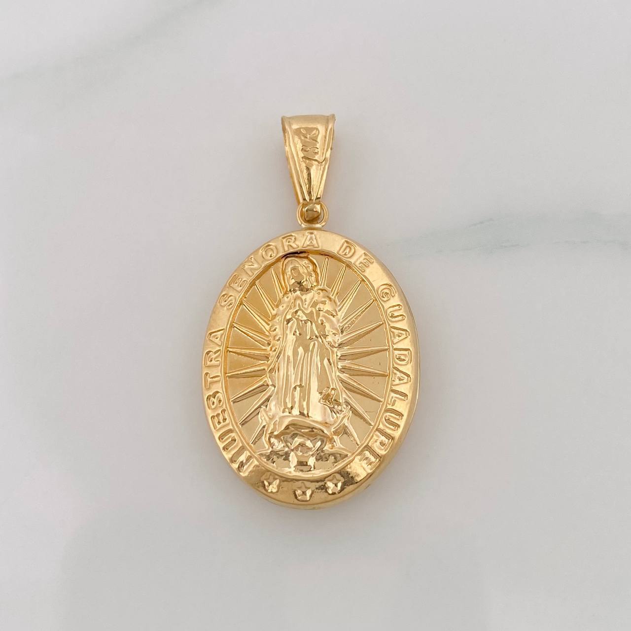 Dije Medalla Virgen de Guadalupe 2.3g / 1 1/2 in Oro Amarillo 18K