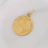 Dije Medalla San Benito 8g / 1 1/2 in Oro Amarillo 18K