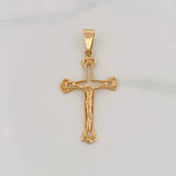 Dije Silueta Cruz Cristo 2g / 1 1/2 in Oro Amarillo 18K