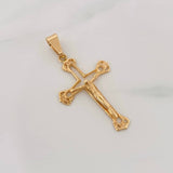 Dije Silueta Cruz Cristo 2g / 1 1/2 in Oro Amarillo 18K