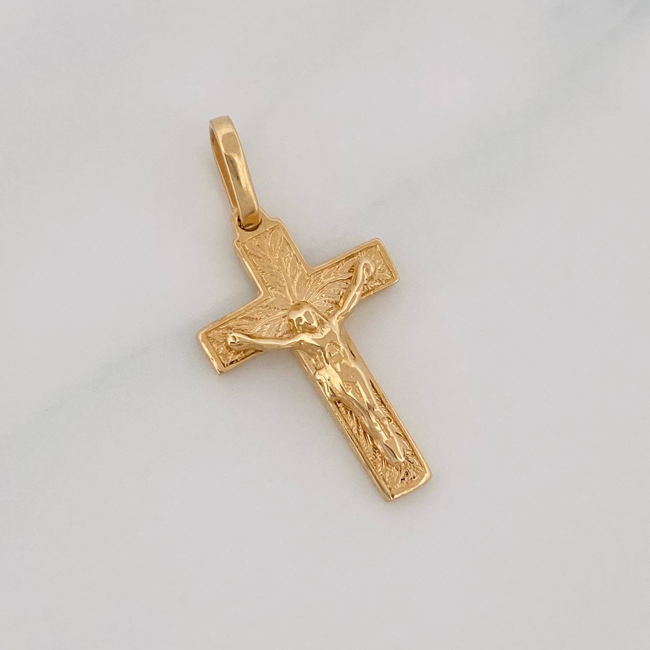 Dije Cruz Cristo 1.7g / 1 in Oro Amarillo 18K