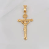 Pendant Cross Christ 3.35g / 1 3/4 in Yellow Gold 18K