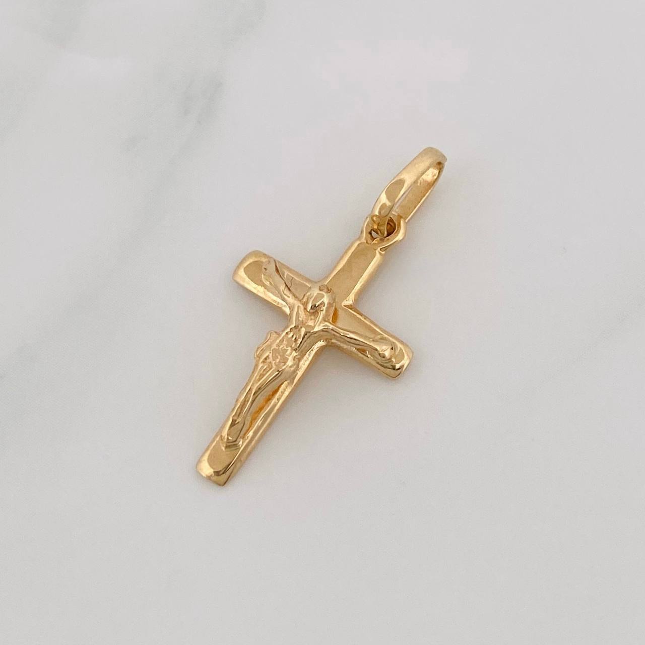 Dije Cruz Cristo 1.3g / 1 in Oro Amarillo 18K