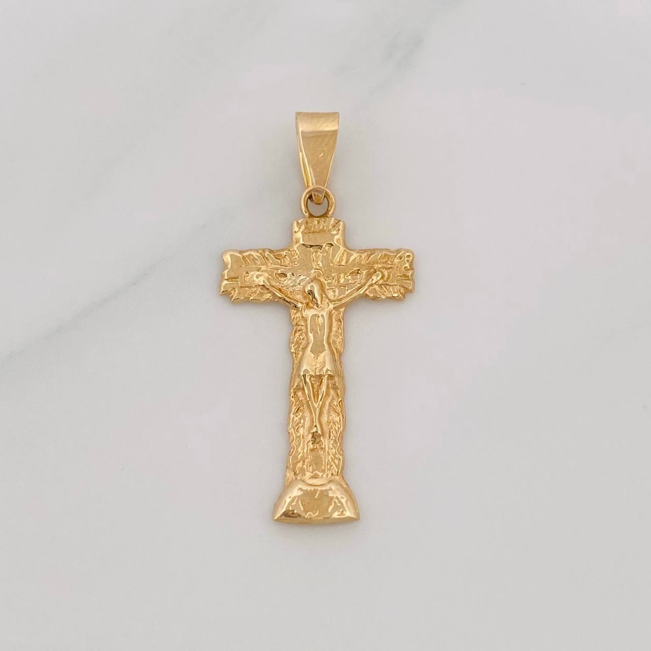 Dije Cruz Cristo 1.8g / 1 1/4 in Oro Amarillo 18K