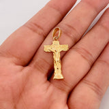 Dije Cruz Cristo 1.8g / 1 1/4 in Oro Amarillo 18K