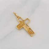Dije Silueta Cruz Rostro Cristo 1.55g / 1 in Oro Amarillo 18K