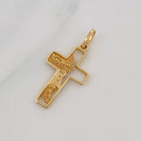 Dije Silueta Cruz Rostro Cristo 1.55g / 1 in Oro Amarillo 18K