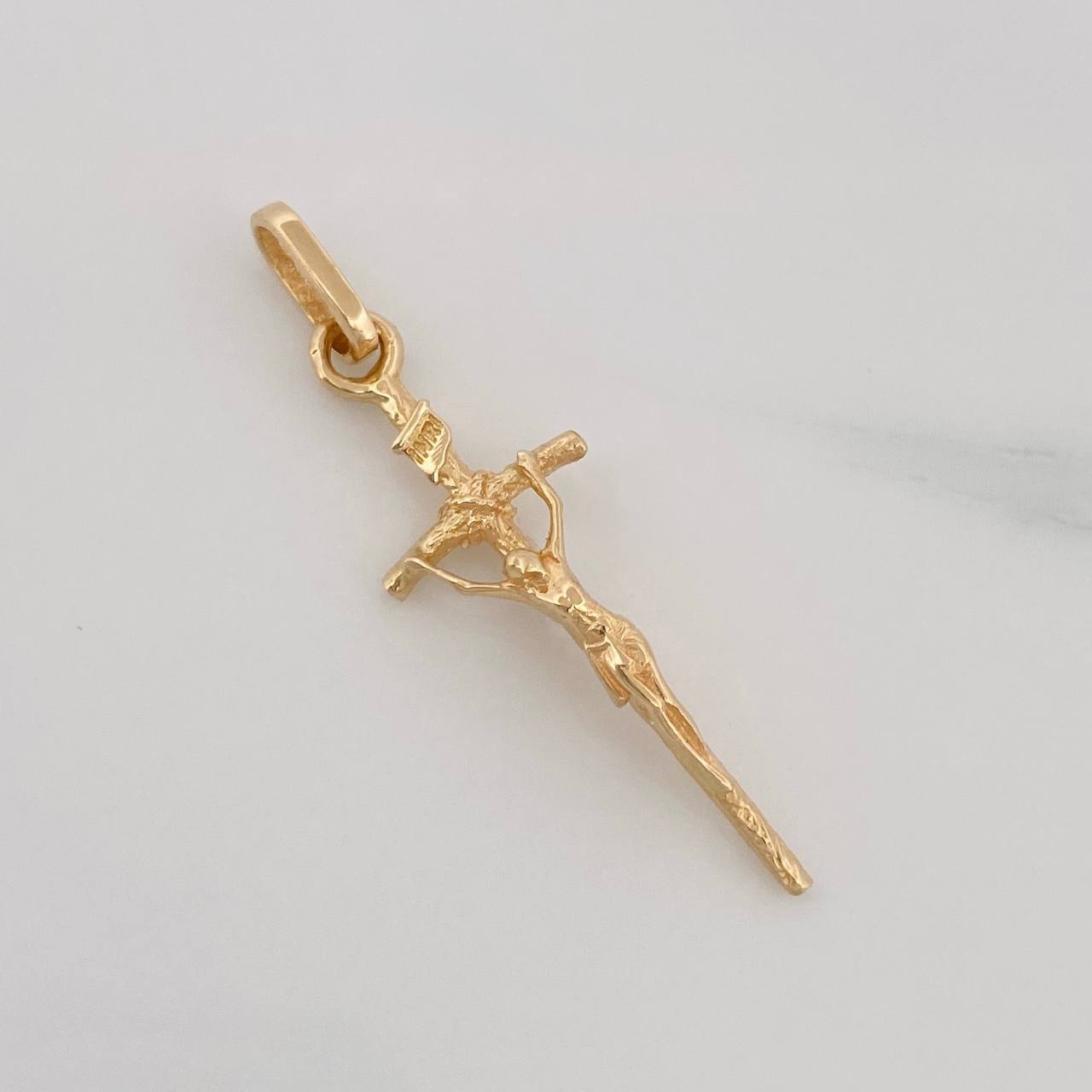 Dije Cruz Cristo 1.4g / 1 1/4 in Oro Amarillo 18K