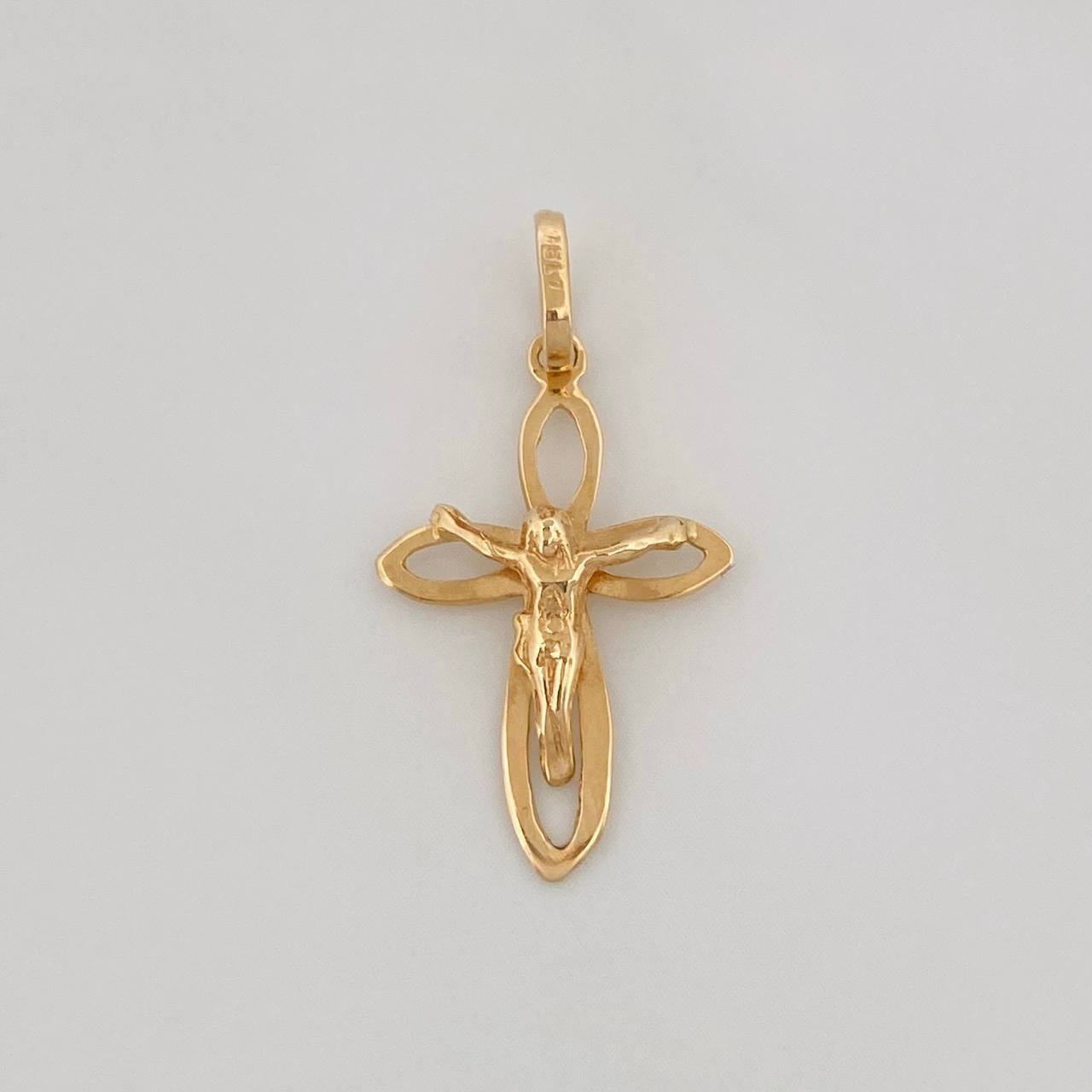 Dije Cruz Cristo 1g / 1 in Oro Amarillo 18K