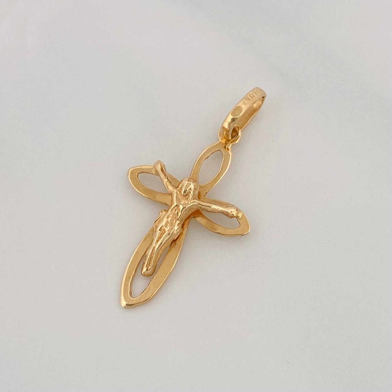 Dije Cruz Cristo 1g / 1 in Oro Amarillo 18K