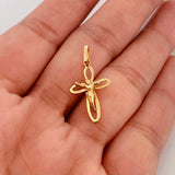 Dije Cruz Cristo 1g / 1 in Oro Amarillo 18K
