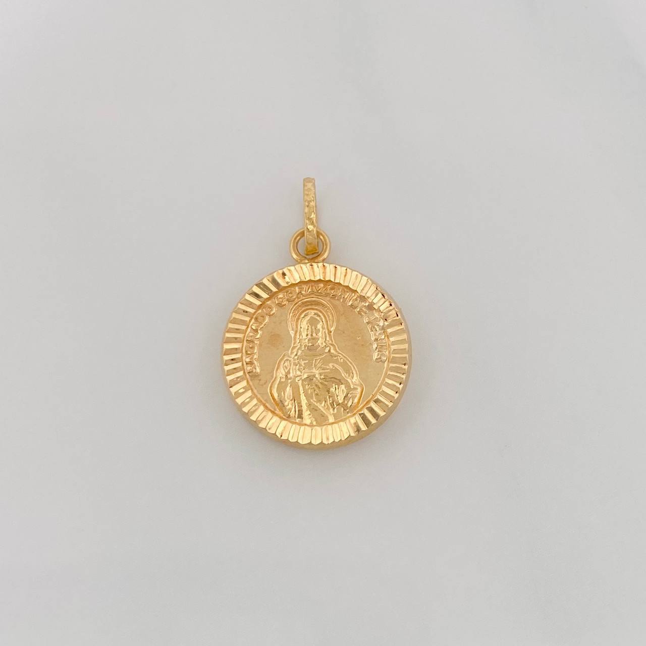 Pendant Sacred Heart of Jesus 1.3g / 1 in Yellow Gold 18K